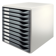 Pojemnik na korespondencję Leitz - 10 szuflad, ciemnoszary