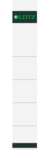 Etykiety grzbietowe PC, wąskie do segreg. Leitz, 31X190 mm, 175 szt., szare, kartonowe (25x7)