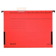 Teczki zawieszane z boczkami ALPHA, czerwony