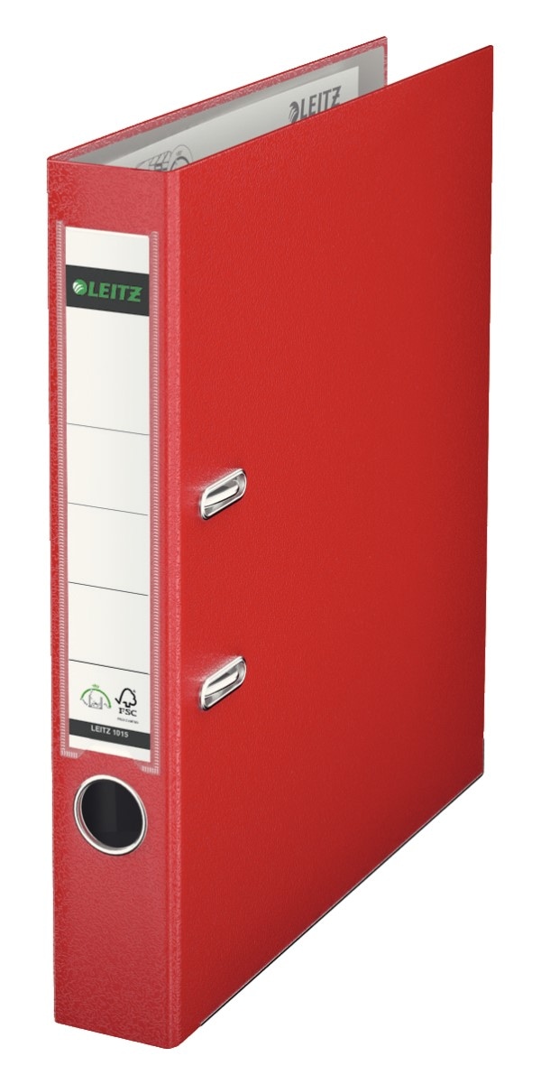 Segregator Leitz A4 z mech. 180°, szer. 50 mm, czerwony
