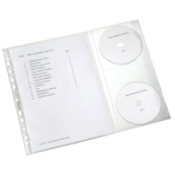 Koszulki na dokumenty i CD, Leitz Combo, 130 mic. 5 szt./folia