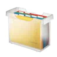 Kartoteka na teczki zawieszane Leitz Plus, przezroczysty, mleczny