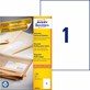 Trwałe recyklingowane etykiety uniwersalne; A4, 100 ark./op., 210 x 297 mm, białe