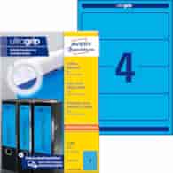 Etykiety na segregatory; A4, 100 ark./op., 61 x 192 mm, niebieskie