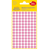 Kółka do zaznaczania kolorowe; 416 etyk./op., O8 mm, różowe