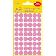 Kółka do zaznaczania kolorowe; 270 etyk./op., O12 mm, różowe