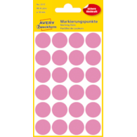 Kółka do zaznaczania kolorowe; 96 etyk./op., O18 mm, różowe