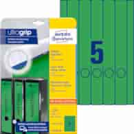 Etykiety na segregatory; A4, 20 ark./op., 38 x 297 mm, zielone