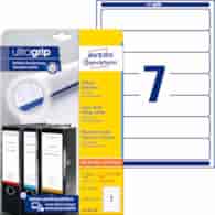 Etykiety na segregatory; A4, 25 ark./op., 38 x 192 mm, białe