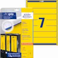 Etykiety na segregatory; A4, 20 ark./op., 38 x 192 mm, żółte