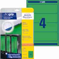 Etykiety na segregatory; A4, 20 ark./op., 61 x 192 mm, zielone