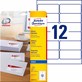 Etykiety adresowe białe; A4, 25 ark./op., 99,1 x 42,3 mm, białe