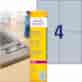 Etykiety znamionowe srebrne; A4, 20 ark./op., 105 x 148 mm, srebrne, poliestrowe