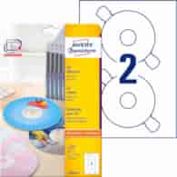 Etykiety na płyty CD; A4, 25 ark./op., o117 mm, białe