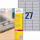 Etykiety znamionowe srebrne; A4, 100 ark./op., 63,5 x 29,6 mm, srebrne, poliestrowe