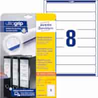 Usuwalne etykiety na segregatory; A4, 20 ark./op., 34x192mm