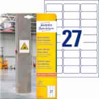 Etykiety papierowe do trudnych powierzchni, A4, 20 ark./op., 63,5 x 29,6 mm