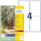 Etykiety przezroczyste Crystal Clear; A4, 25 ark./op., 99,1 x 139 mm