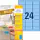 Etykiety usuwalne kolorowe; A4, 20 ark./op., 63,5 x 33,9 mm, niebieskie
