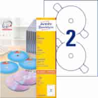 Etykiety na płyty CD; A4, 100 ark./op., o117 mm, białe