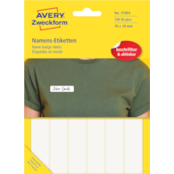 Samoprzylepne identyfikatory do opisu ręcznego, 10 ark/120 etyk.w opak, 76 x 19 mm, jedwab octanowy, usuwalne, białe, AVERY 51064