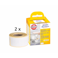 Etykiety adresowe w rolce do drukarek termicznych DymoTM ; 130 etyk. / rolka, 2 rolki/opak; 28 x 89 mm, trwałe, białe