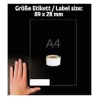 Etykiety Heavy Duty w rolce do drukarek termicznych DymoTM ; 2 x 350 etyk. / rolka, 25 x 89 mm, poliestrowe, trwałe, białe