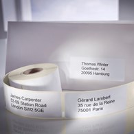 Etykiety adresowe w rolce do drukarek termicznych DymoTM ; 260 etyk. / rolka, 18 rolek w opak,  36 x 89 mm, trwałe, białe