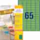 Etykiety usuwalne kolorowe; A4, 20 ark./op., 38,1 x 21,2 mm, zielone