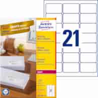 Recyklingowane etykiety adresowe; A4, 100 ark./op., 63,5 x 38,1 mm, białe