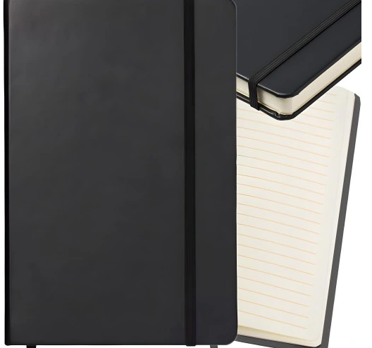 Notatnik Conceptum A6 czarny w linię SCO 132