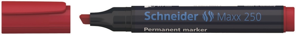 Marker permanentny SCHNEIDER Maxx 250, ścięty, 2-7mm, czerwony