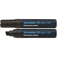 Marker permanentny SCHNEIDER Maxx 280, ścięty, 4-12 mm, czarny