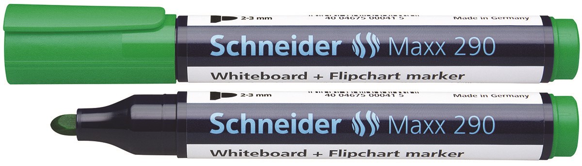 Marker do tablic SCHNEIDER Maxx 290, okrągły, 2-3 mm, zielony