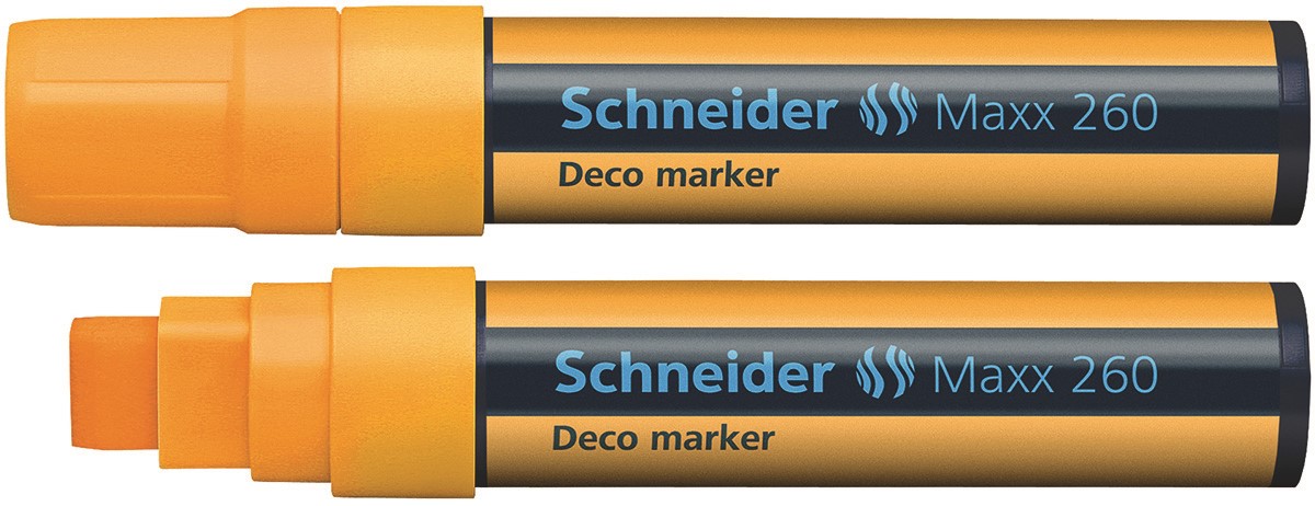 Marker kredowy SCHNEIDER Maxx 260 Deco, 5-15 mm, pomarańczowy