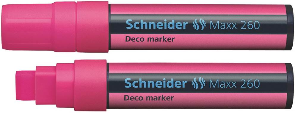 Marker kredowy SCHNEIDER Maxx 260 Deco, 5-15 mm, różowy