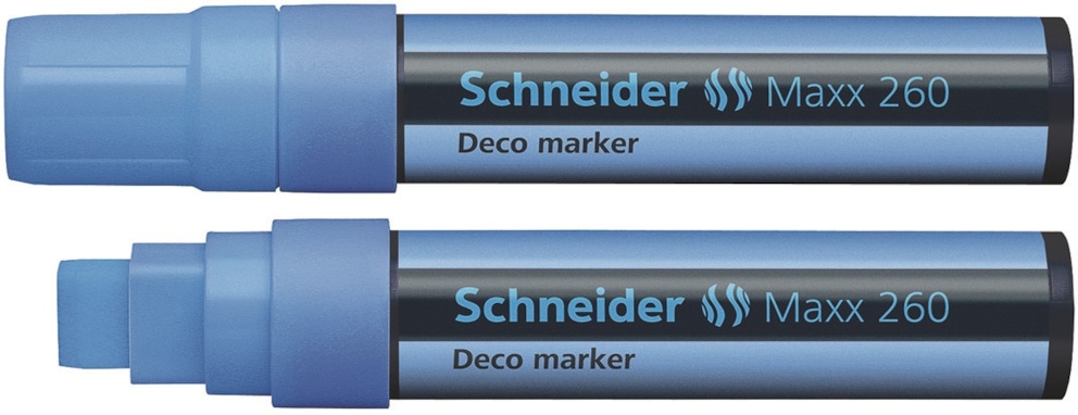 Marker kredowy SCHNEIDER Maxx 260 Deco, 5-15 mm, jasnoniebieski