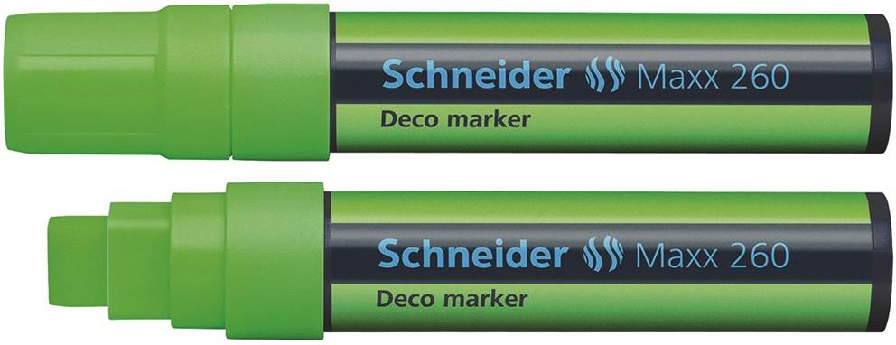 Marker kredowy SCHNEIDER Maxx 260 Deco, 5-15 mm, jasnozielony