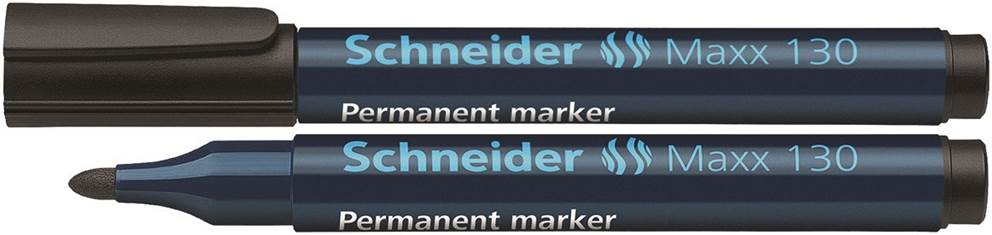 Marker permanentny SCHNEIDER Maxx 130, okrągły, 1-3 mm, czarny