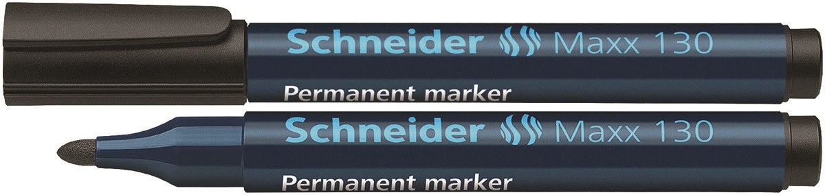 Marker permanentny SCHNEIDER Maxx 130, okrągły, 1-3 mm, czarny
