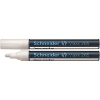 Marker kredowy SCHNEIDER Maxx 265 Deco, okrągły, 2-3 mm, biały