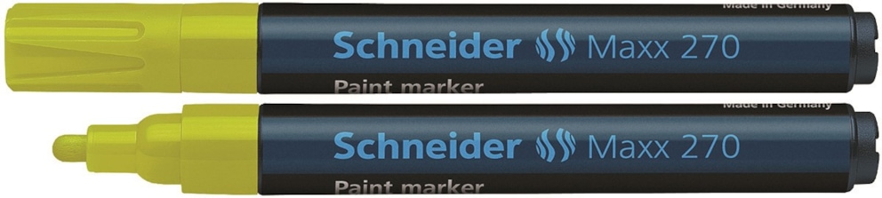 Marker olejowy SCHNEIDER Maxx 270, okrągły, 1-3 mm, żółty