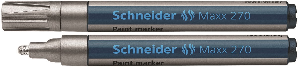 Marker olejowy SCHNEIDER Maxx 270, okrągły, 1-3 mm, srebrny