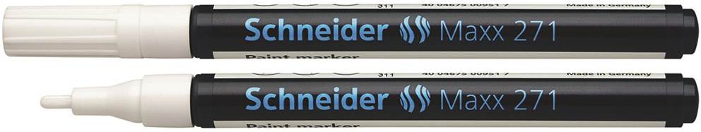 Marker olejowy SCHNEIDER Maxx 271, okrągły, 1-2 mm, biały