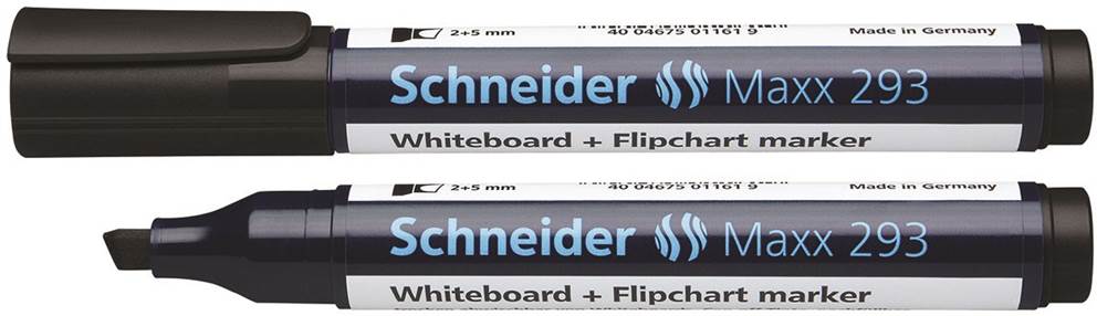 Marker do tablic SCHNEIDER Maxx 293, ścięty, 2-5 mm, czarny