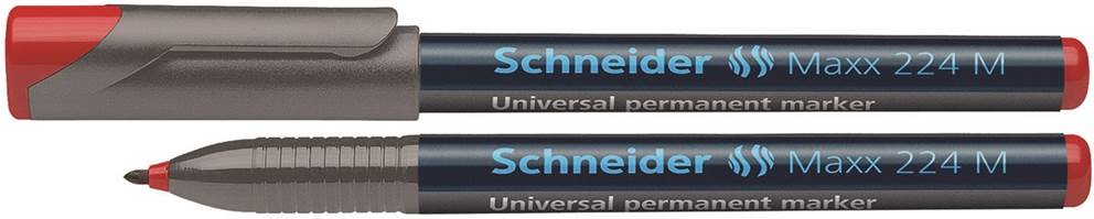 Foliopis permanentny SCHNEIDER Maxx 224, M, 1,0 mm, czerwony