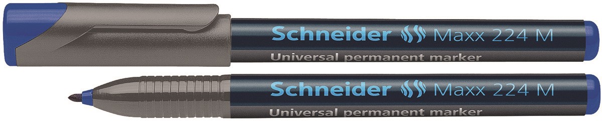 Foliopis permanentny SCHNEIDER Maxx 224, M, 1,0 mm, niebieski