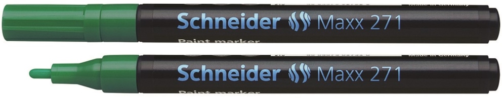 Marker olejowy SCHNEIDER Maxx 271, okrągły, 1-2 mm, zielony