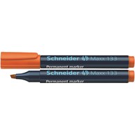 Marker permanentny SCHNEIDER Maxx 133, ścięty, 1-4 mm, pomarańczowy