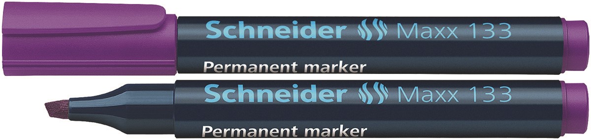 Marker permanentny SCHNEIDER Maxx 133, ścięty, 1-4 mm, fioletowy